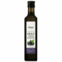 Olej z Pestek Czarnej Porzeczki Tłoczony na Zimno Nieoczyszczony 250 ml - Olvita