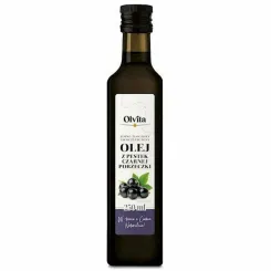 Olej z Pestek Czarnej Porzeczki Tłoczony na Zimno Nieoczyszczony 250 ml - Olvita