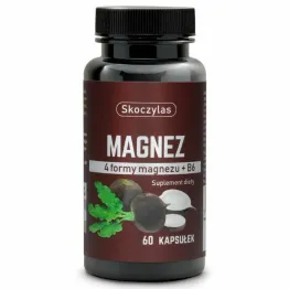 Magnez 4 Formy + Witamina B6 - Czarna Rzepa 60 Kapsułek - Skoczylas
