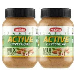 2 x Pasta Mix Orzechów ACTIVE Crunchy 470 g - Primavika