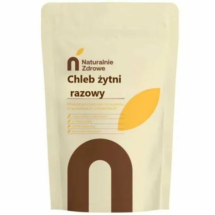 Mieszanka Chlebowa CHLEB ŻYTNI RAZOWY 500 g - Naturalnie Zdrowe