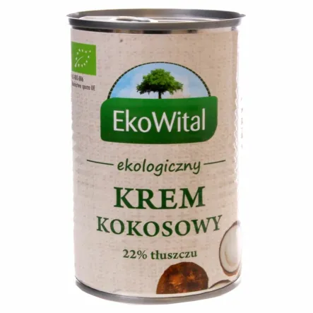 Krem Kokosowy 22% Tłuszczu Bio 400 ml - EkoWital