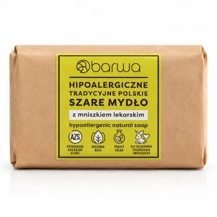 Tradycyjne Polskie Szare Mydło z Ekstraktem z Mniszka Lekarskiego 100 g - Barwa