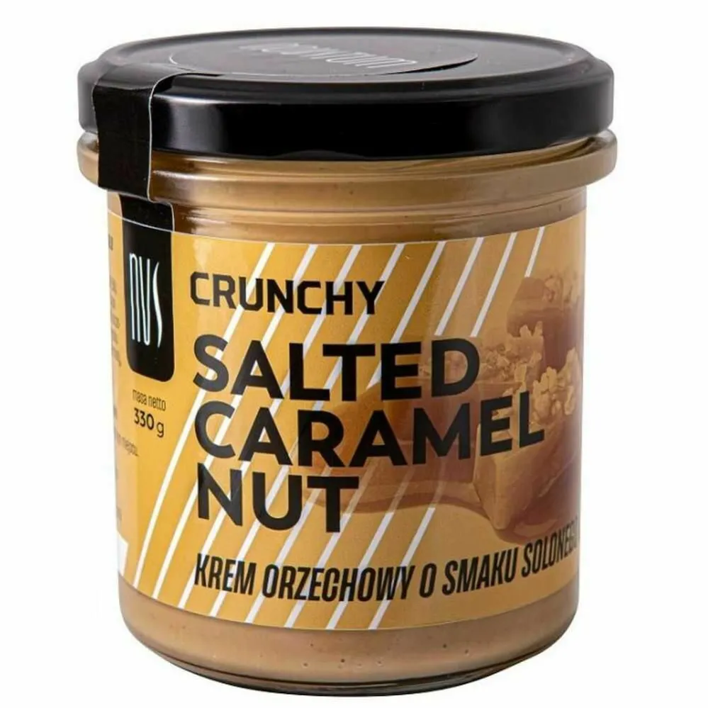 Krem Orzechowy o Smaku Solonego Karmelu Salted Caramelnut Crunchy 300 g - Novitum