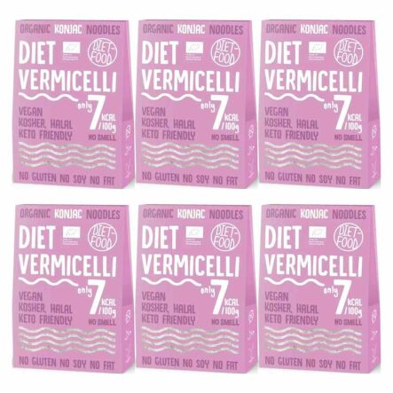 6 x Makaron Konjac Vermicelli 385 g (300 g) Bio - Diet-Food