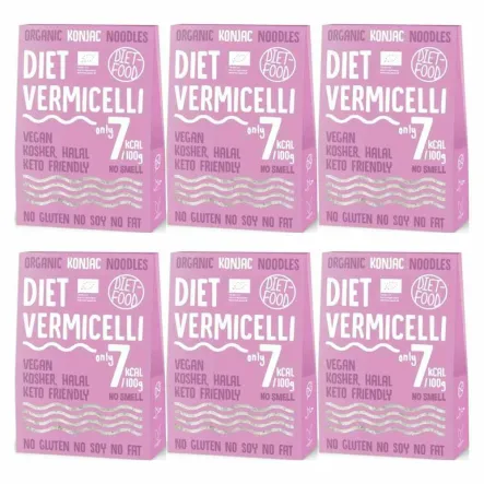 6 x Makaron Konjac Vermicelli 385 g (300 g) Bio - Diet-Food