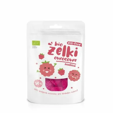 Bio Żelki Owocowe Malina 50 g - Diet Food 