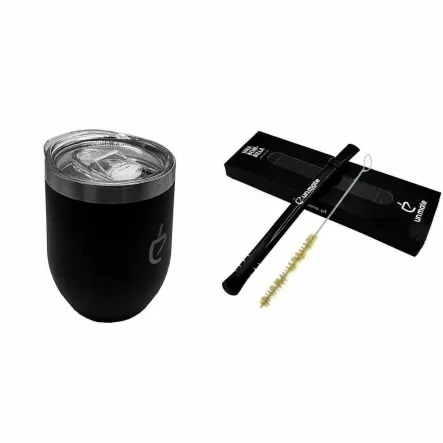 Zestaw do Yerba Mate TERMOLID Black Set (Matero + Bombilla) - Unmate