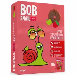Przekąska Jabłko i Truskawka 100 g (10 Sztuk) - Bob Snail