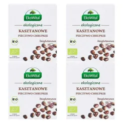 4 x Pieczywo Chrupkie Kasztanowe Bezglutenowe Bio 100 g - EkoWital