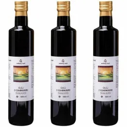 Zestaw 3 x Olej z Czarnuszki Tłoczony na Zimno Nieoczyszczony 500 ml - Zielony Nurt