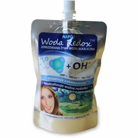 Napój Jonizowana Żywa Woda Alkaliczna pH=9,5 240 ml - Woda Redox Elektrolity