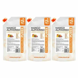 3 x Puree Mango Alphonso Premium Pulpa 1 kg Menii