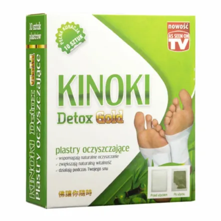 Kinoki Detox Gold Plastry Oczyszczające 10 Sztuk