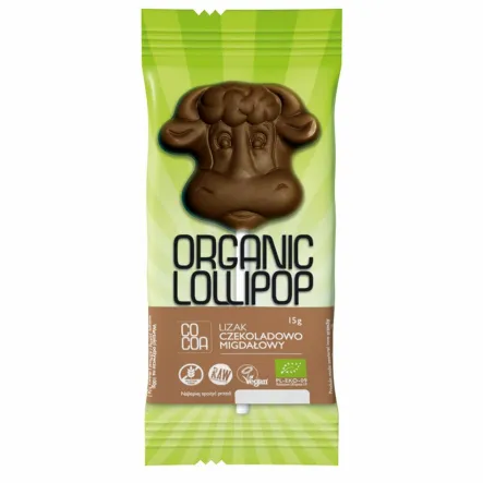 Lizak Czekoladowo - Migdałowy Bezglutenowy Bio 15 g - Cocoa