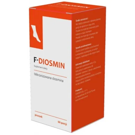 F-DIOSMIN 60 porcji Formeds- Mikronizowana diosmina (z owocu gorzkiej pomarańczy) oraz witamina C