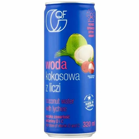 Woda Kokosowa z Liczi 320 ml - QF