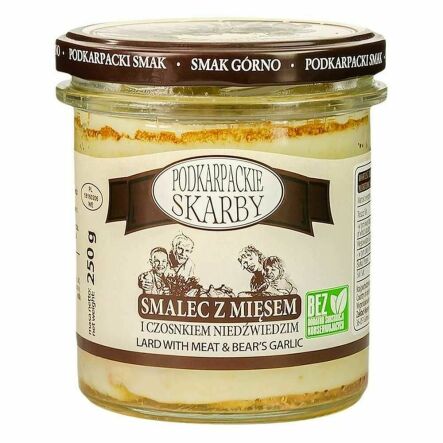 Smalec z Mięsem i Czosnkiem Niedźwiedzim 250 g - Podkarpackie Skarby
