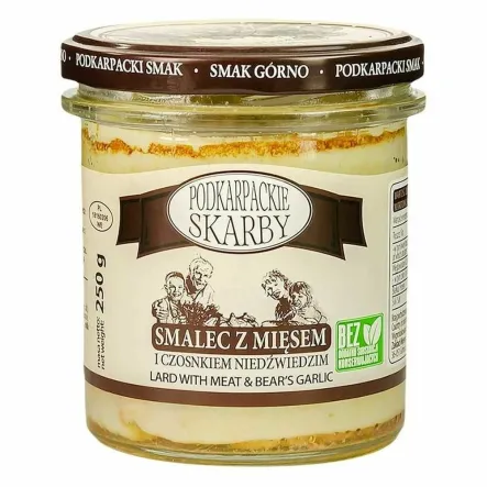 Smalec z Mięsem i Czosnkiem Niedźwiedzim 250 g - Podkarpackie Skarby