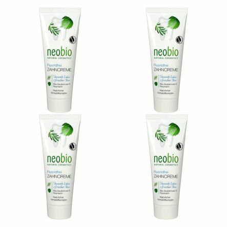 Zestaw 4 x Pasta do Zębów z Ksylitolem Bez Fluoru Z Wyciągiem Z Oczaru Wirginijskiego i Rozmarynu Eko 75ml - Neobio