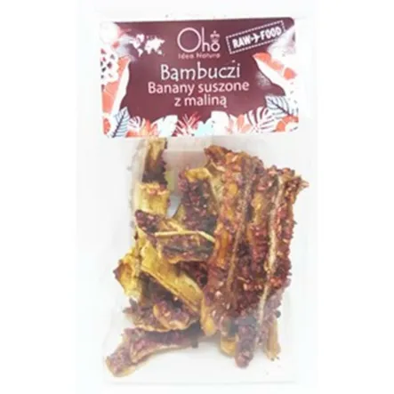 Banany Suszone z Maliną Raw Bio 50 g Oho
