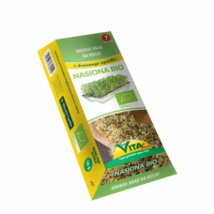 Nasiona na Kiełki z Kiełkownicą - Brokuł Raab BIO 10 g - Vita Line