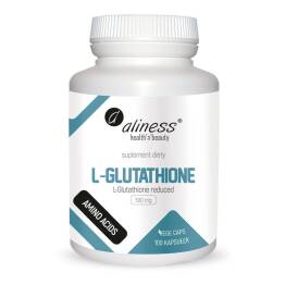 L-Glutathione Glutation Zredukowany 500 mg Forte 100 kapsułek Aliness 
