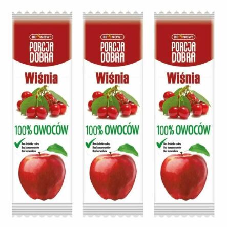 3 x Przekąska Jabłko & Wiśnia Bez Dodatku Cukru 16 g - Porcja Dobra