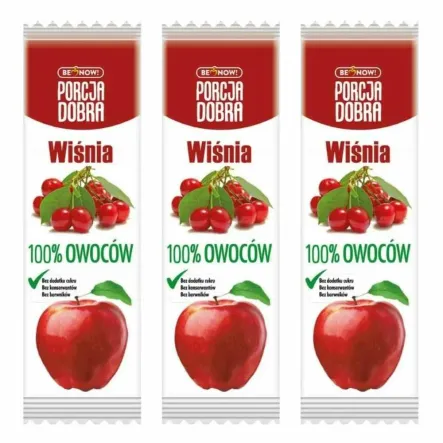 3 x Przekąska Jabłko and  Wiśnia Bez Dodatku Cukru 16 g - Porcja Dobra