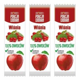 3 x Przekąska Jabłko and  Wiśnia Bez Dodatku Cukru 16 g - Porcja Dobra