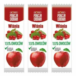 3 x Przekąska Jabłko and  Wiśnia Bez Dodatku Cukru 16 g - Porcja Dobra