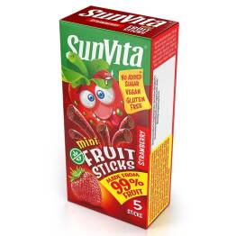 Paluszki Owocowe Bez Dodatku Cukru - Truskawka 50 g (5 x 10 g)  - Sunvita