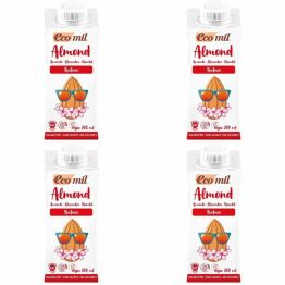 4 x Napój Migdałowy Bez Dodatku Cukru Bio 200 ml - Ecomil