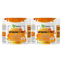 2 x Witamina C CBC Proszek Smak Pomarańczowy 250 g - Ekamedica