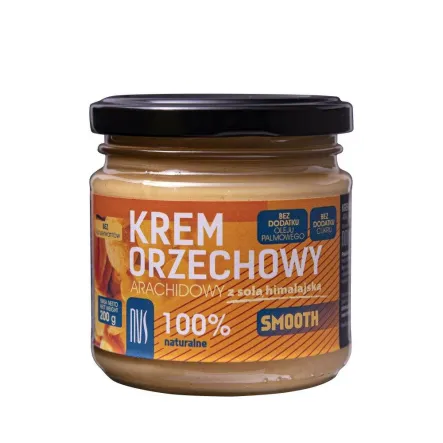 Krem Orzechowy Arachidowy z Solą Himalajską Smooth 200 g -  Novitum