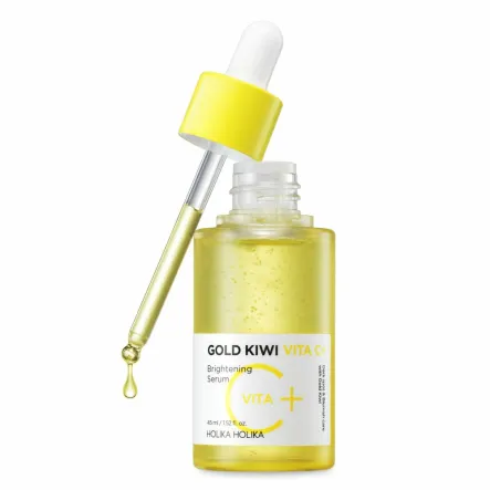 Serum Nawilżające Rozjaśniające z Ekstraktem ze Złotego Kiwi (Gold Kiwi Vita C+) 45 ml - Holika Holika