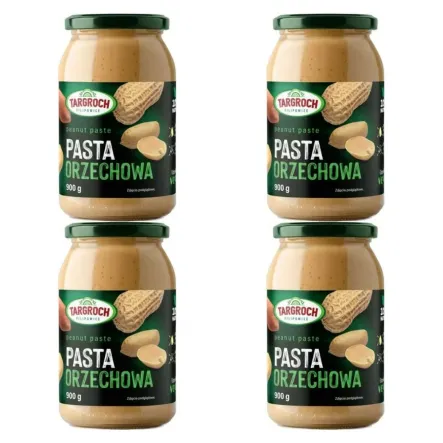 4 x Pasta Masło Orzechowe 900 g Targroch