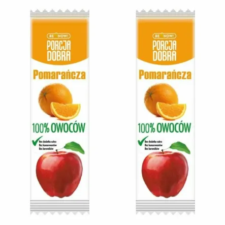 2 x Przekąska Jabłko & Pomarańcza Bez Dodatku Cukru 16 g - Porcja Dobra