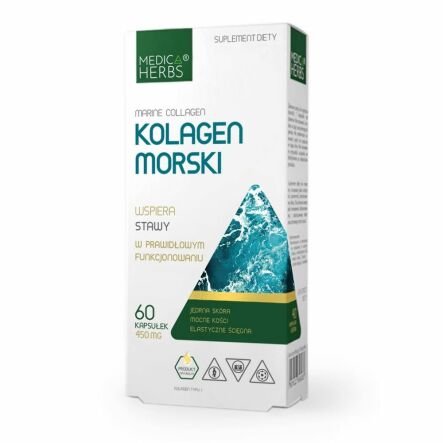 Kolagen Morski 450 ml 60 Kapsułek - Medica Herbs