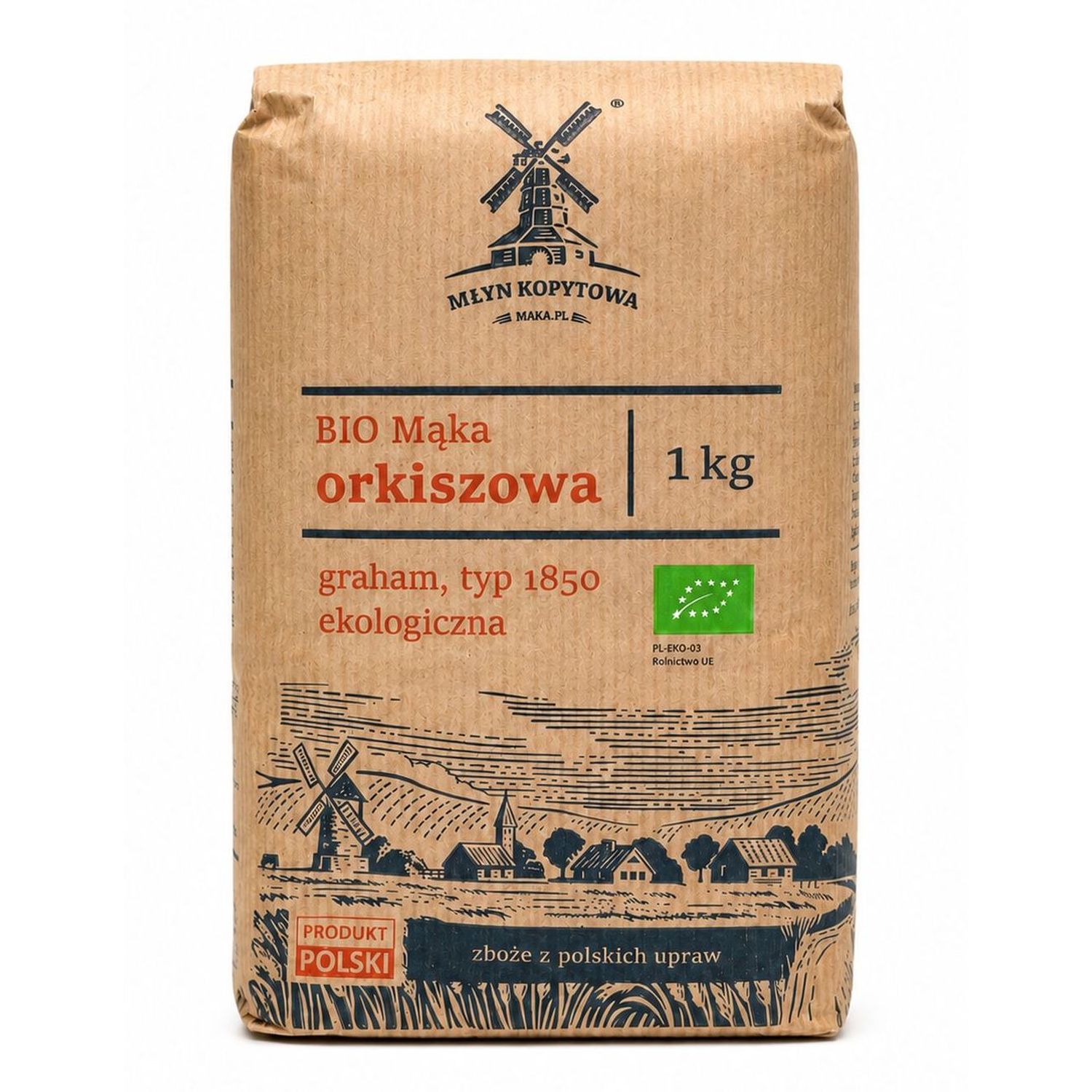 Mąka Orkiszowa Graham Typ 1850 BIO 1 kg - Młyn Kopytowa