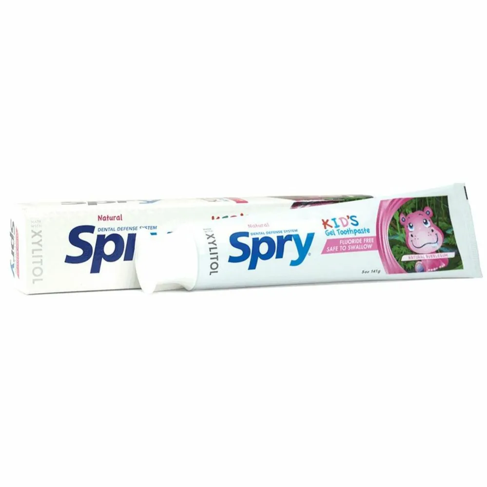 Żel do Mycia Zębów z Ksylitolem Bez Fluoru od 3. Miesiąca Bubble Gum 60 ml - Spry Kids