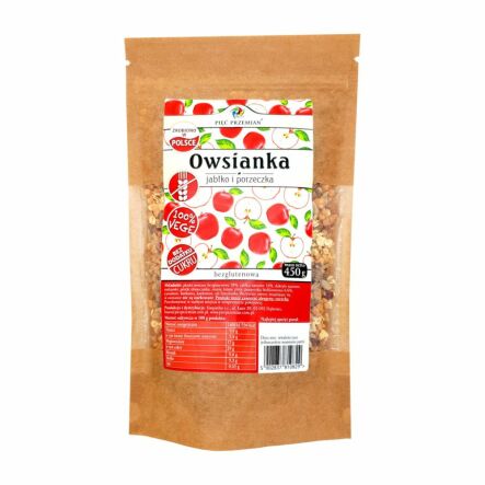 Owsianka Jabłko i Porzeczka Bezglutenowa 450 g - Pięć Przemian - Przecena Krótka Data Minimalnej Trwałości