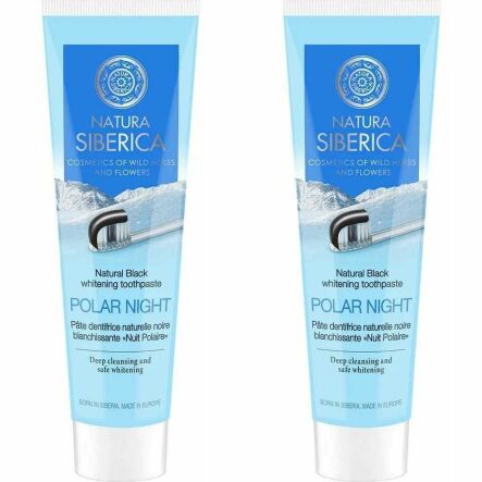 2 x Pasta do Zębów Wybielająca Czarna Polar Night 100 g - Natura Siberica