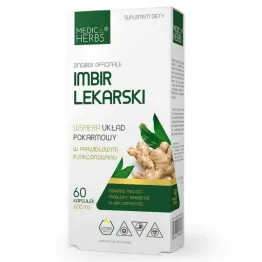 Imbir Lekarski 600 mg 60 Kapsułek - Medica Herbs