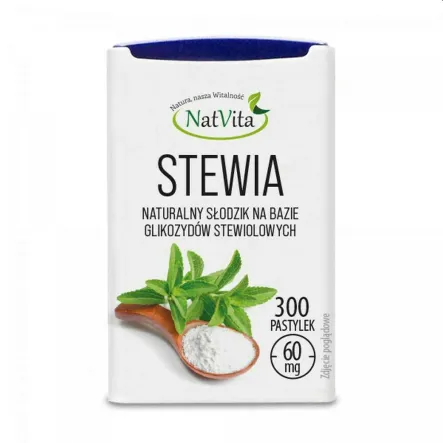 Stewia Pastylki w Dozowniku 60 mg 300 pastylek - Natvita