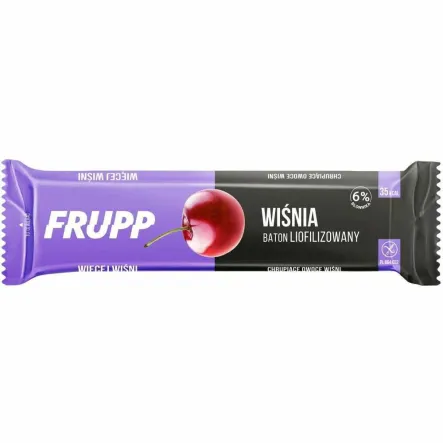 Baton Liofilizowany WIŚNIA Bezglutenowy Bez Dodatku Cukru 10 g - Frupp