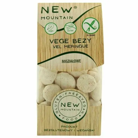 Bezy Wegańskie Migdałowe Bezglutenowe 70 g - New Mountain