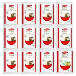 12 x Budyń o Smaku Kokosu i Białej Czekolady z Erytrytolem 70 g - Wodzisław