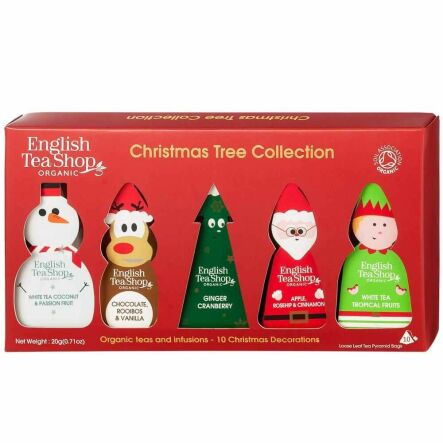 Herbatka Świąteczna Zawieszki na Choinkę 10 Piramidek 20 g - English Tea Shop