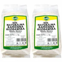 2,2 kg Sól Kłodawska Kamienna Naturalna Miałka Różowa Niejodowana 2x1,1 kg - Smakosz